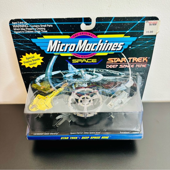 Micro Machines Star Trek DEEP SPACE NINE SPACE STATION CARDASSIAN WARSHIP New! - Picture 2 of 7